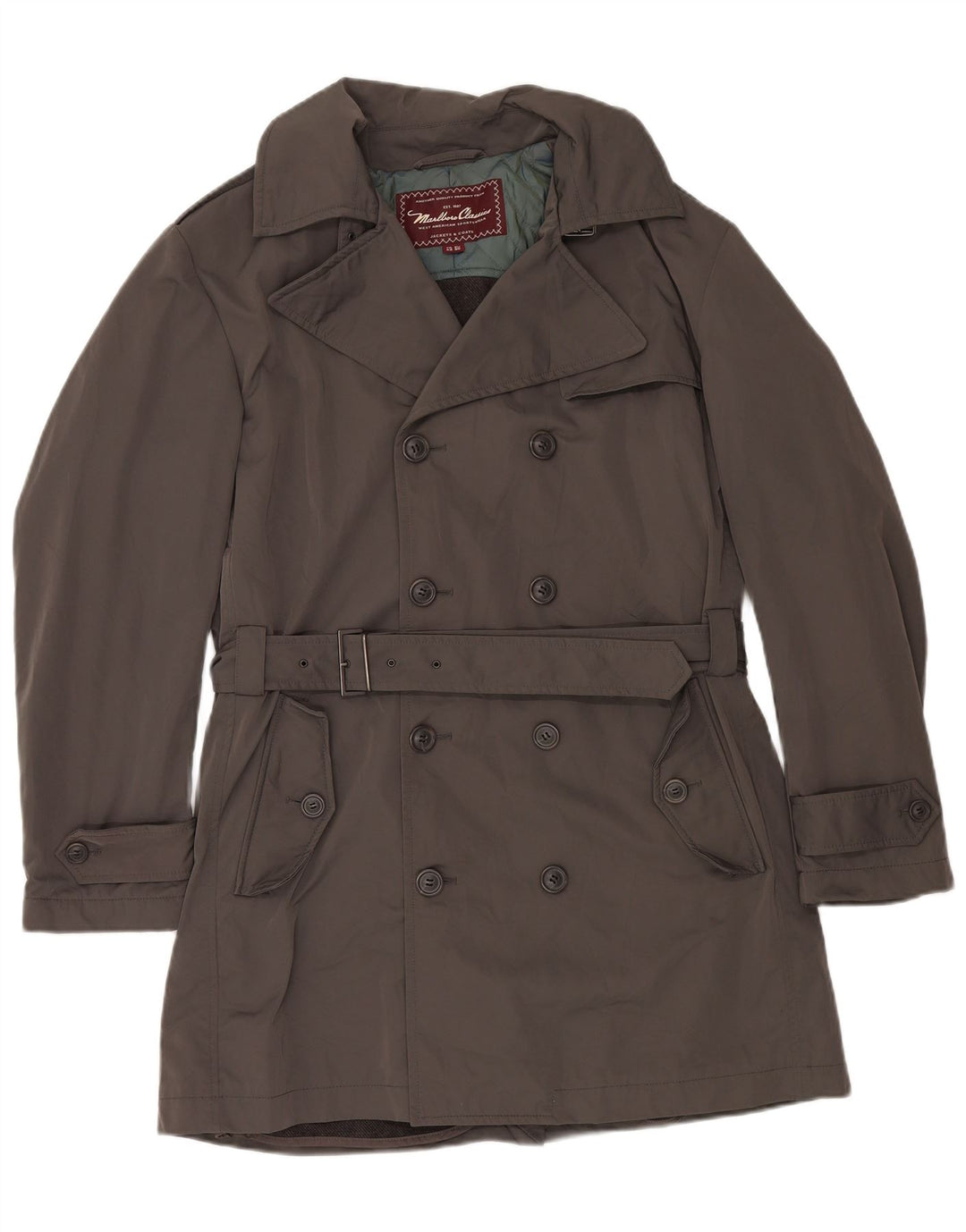 Trench da donna Marlboro Classics EU 50 Large Grigio Poliestere