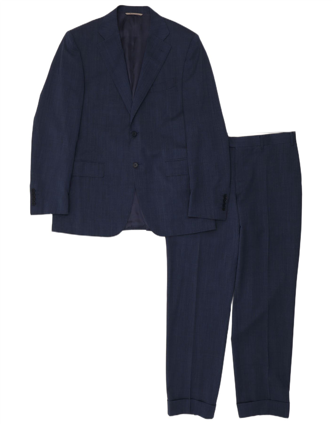 Abito Canali Uomo 2 Bottoni 2 Pezzi IT 50 Large W34 L30 Blu Navy Lana