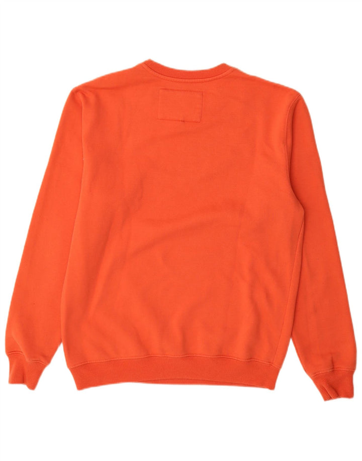 Quiksilver Felpa con grafica da uomo Maglione piccolo arancione in poliestere