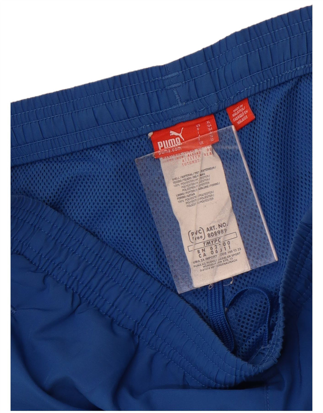 Pantaloncini sportivi grafici Puma da ragazzo 13-14 anni in poliestere blu