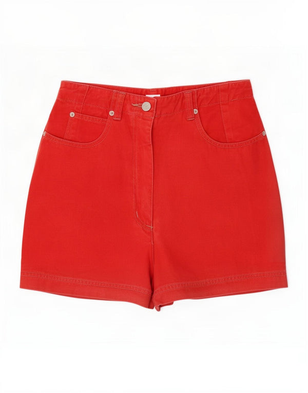 Pantaloncini casual a vita alta da donna River Island UK 12 medi W26 cotone rosso