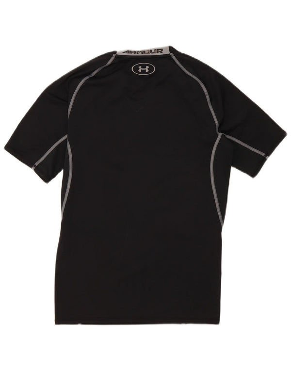 T-shirt grafica da uomo Under Armour Heat Gear Top grande nera