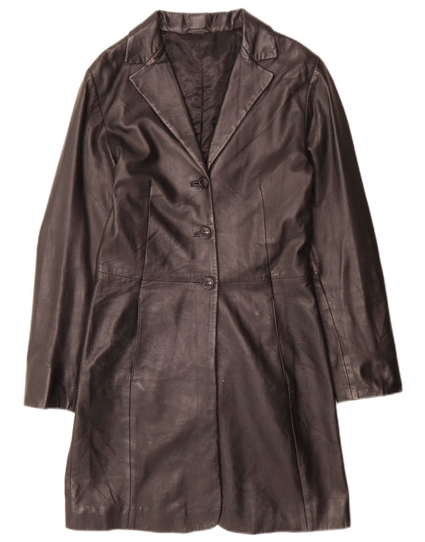 Cappotto in Pelle Donna Stefanel IT 40 Small Nero