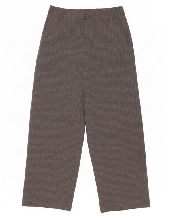 Pantaloni corti a vita alta da donna Zara piccoli W26 L25 gessati grigi