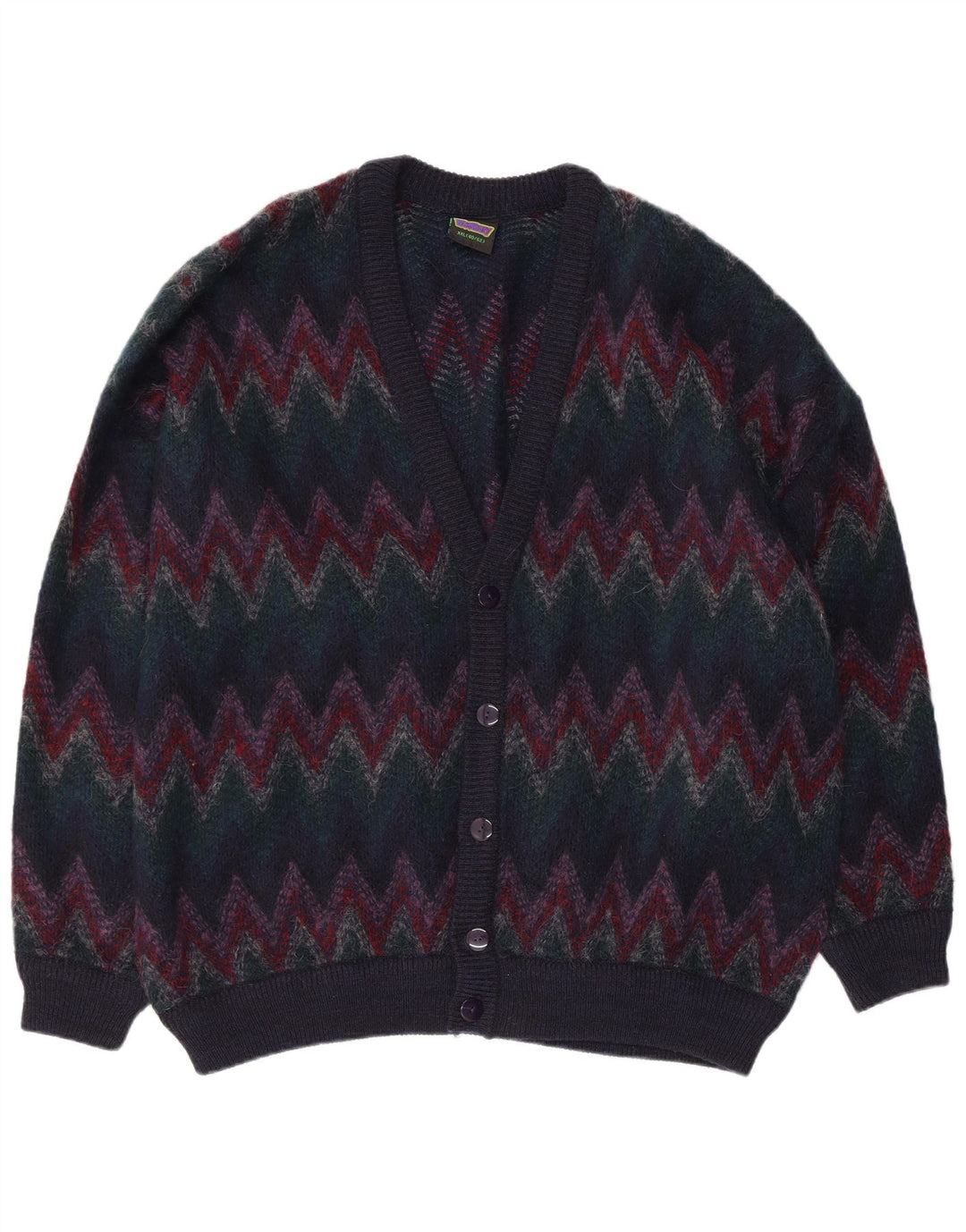 Maglione cardigan da uomo WESTBURY 2XL acrilico Chevron multicolore