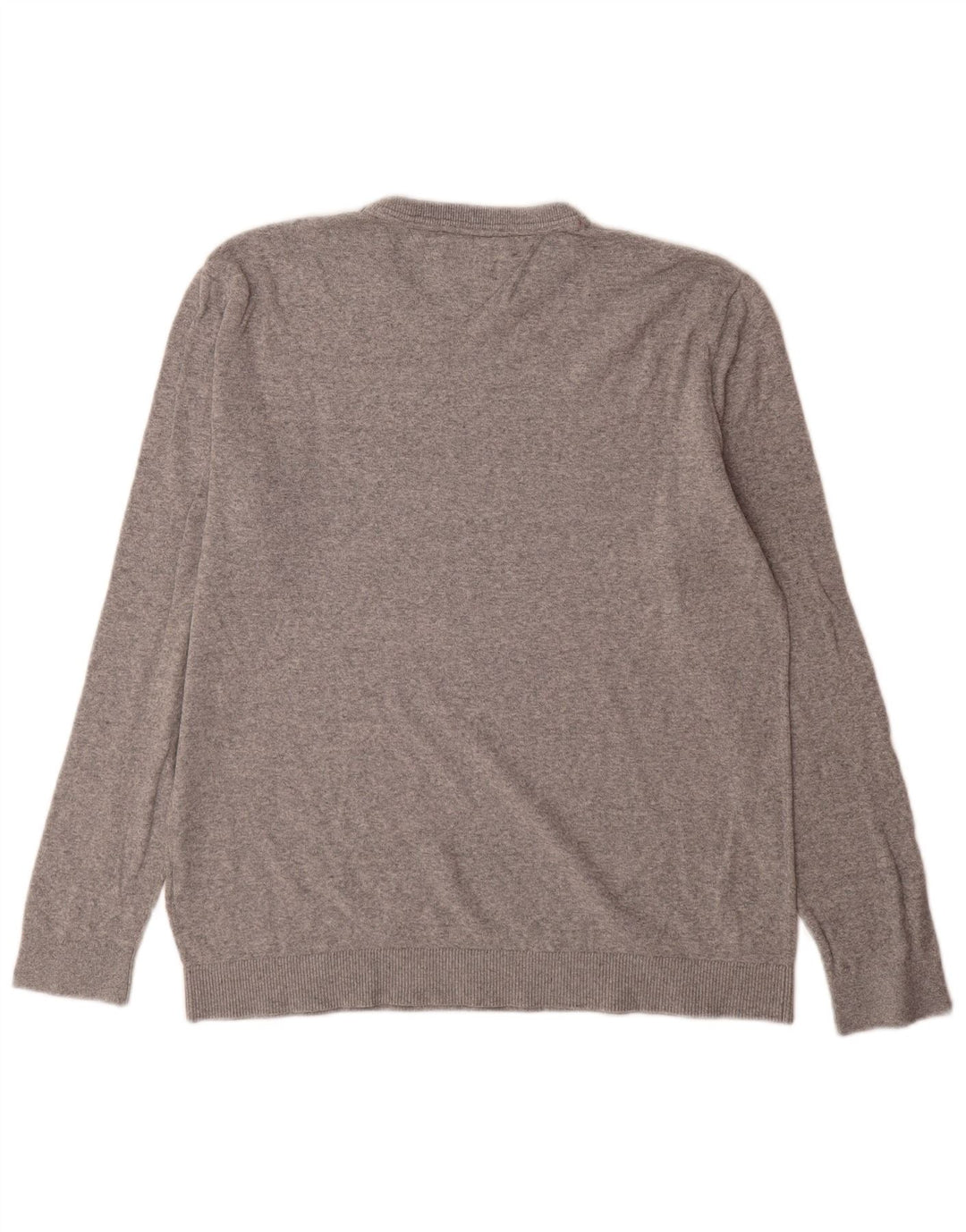 Maglione maglione girocollo da uomo Tommy Hilfiger in cotone grigio medio
