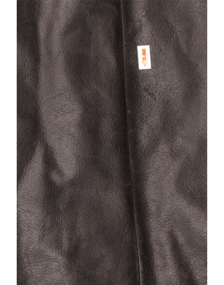 OAKWOOD Mens Leather Jacket UK 38 Medium Black Leather