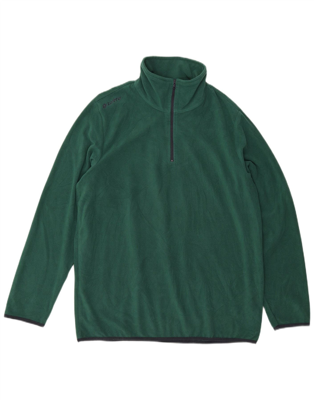 Maglione in pile da uomo Lotto con zip e collo XL verde poliestere