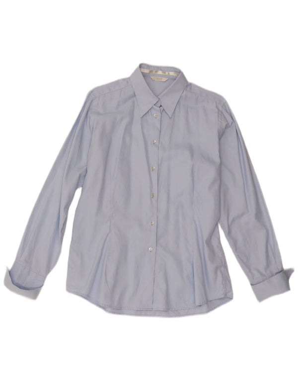 Camicia formale da donna Marks & Spencer UK16 grande cotone blu