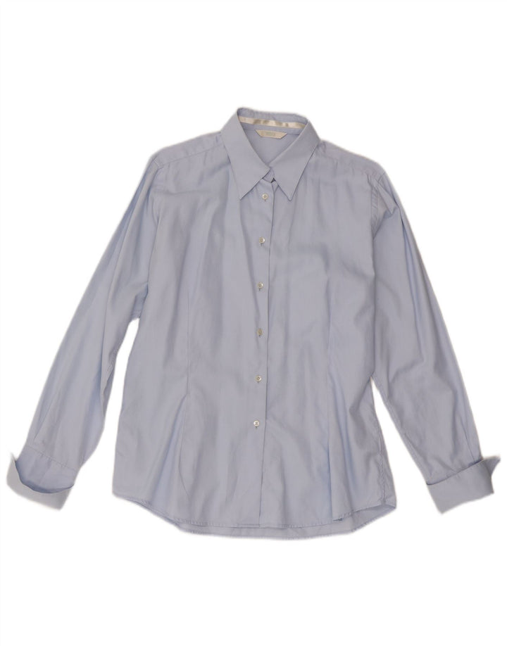 Camicia formale da donna Marks & Spencer UK16 grande cotone blu