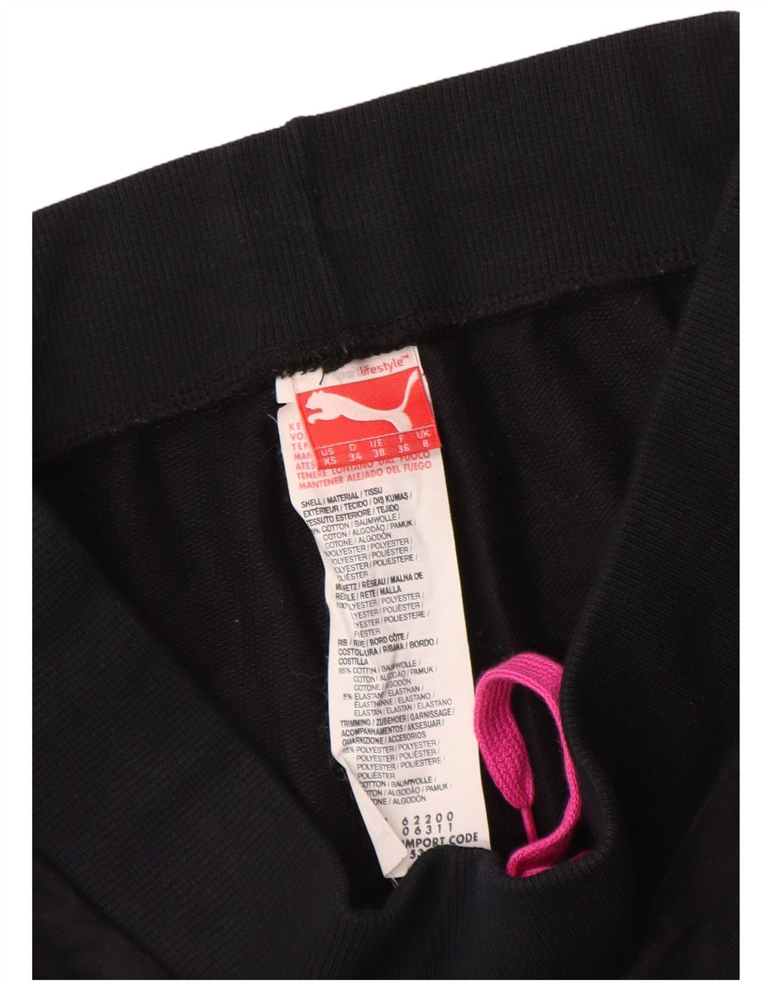 Pantaloni della tuta da donna Puma UK 8 Small Blu Navy Cotone