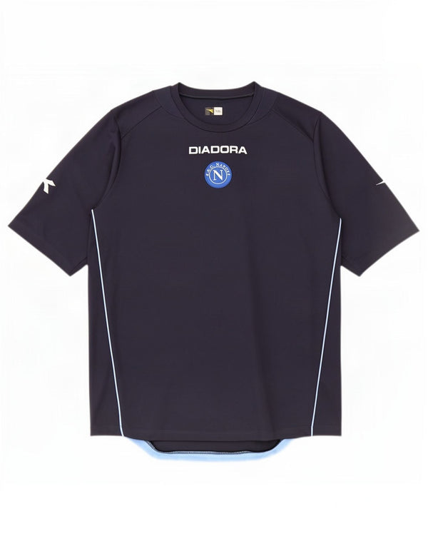 T-shirt grafica da uomo Diadora Top 2XL poliestere blu navy