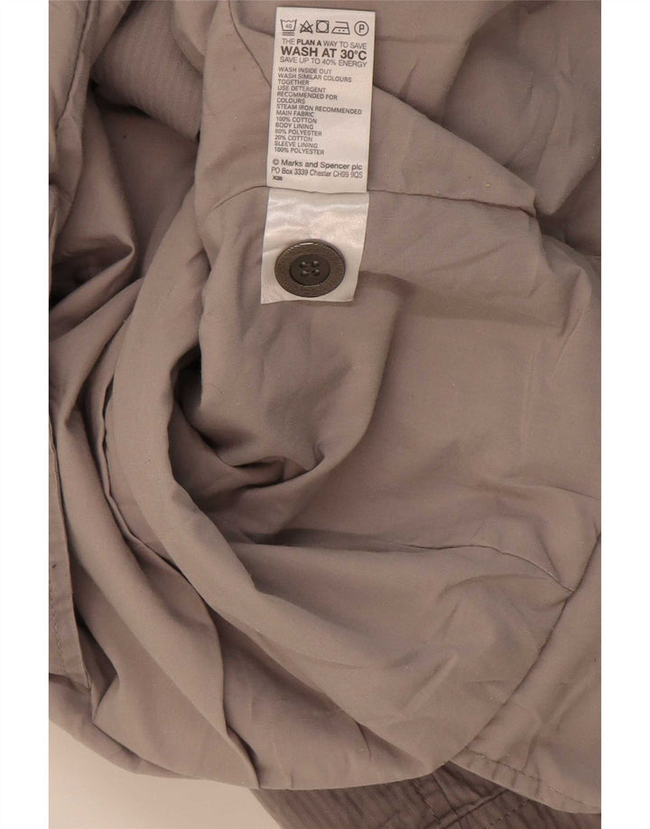 Giacca blazer a 2 bottoni a maniche corte da donna Marks & Spencer UK 16 grande grigia