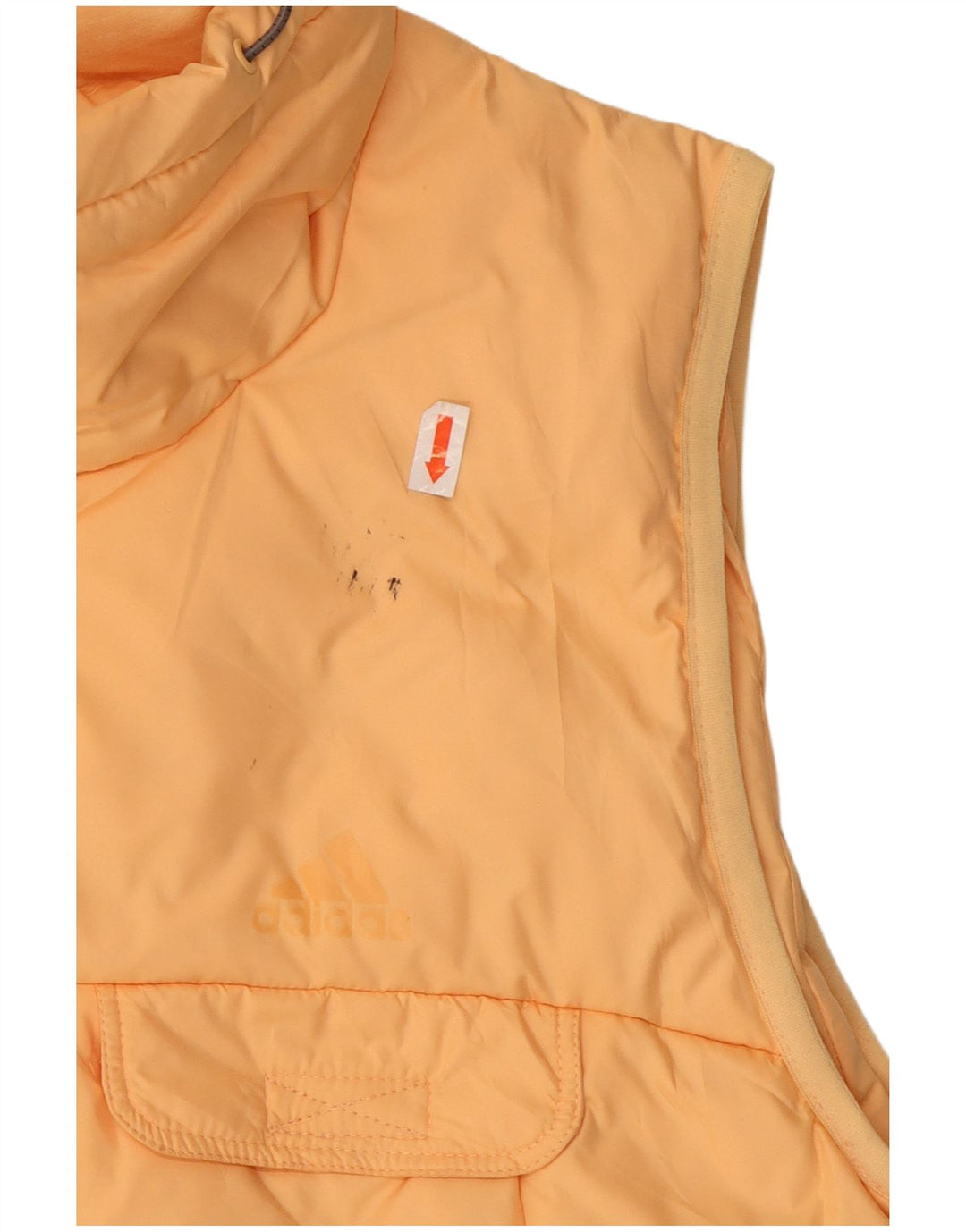 Gilet imbottito da donna ADIDAS UK 10 piccolo poliestere arancione