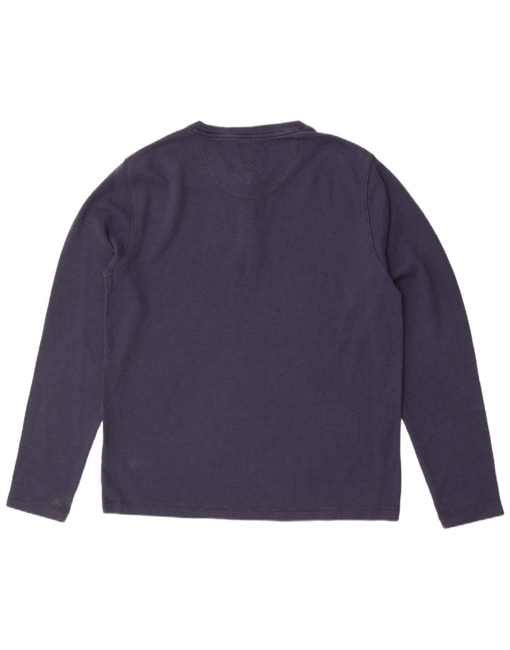 Top da uomo Fat Face a maniche lunghe XL in cotone blu navy