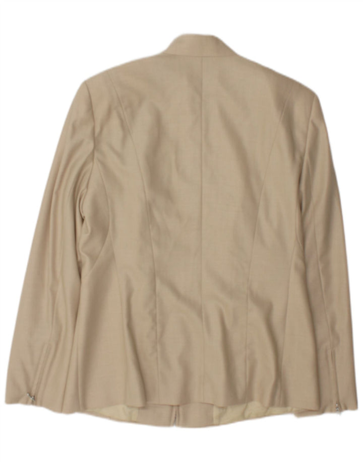 Giacca Blazer Donna Escada IT 40 Small Beige Lana