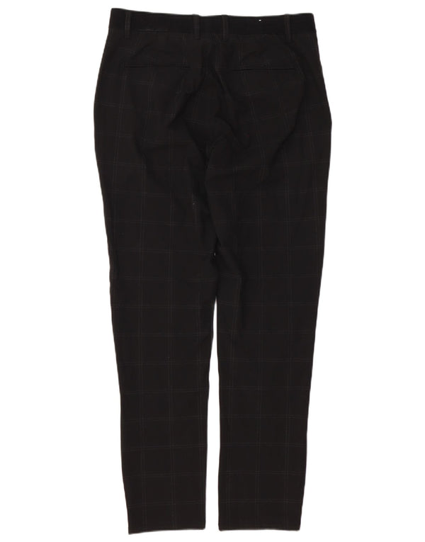 Pantaloni chino slim da uomo Zara medi W31 L30 neri a quadri