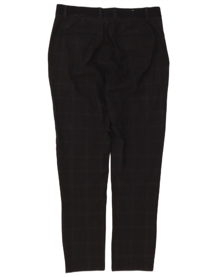 Pantaloni chino slim da uomo Zara medi W31 L30 neri a quadri