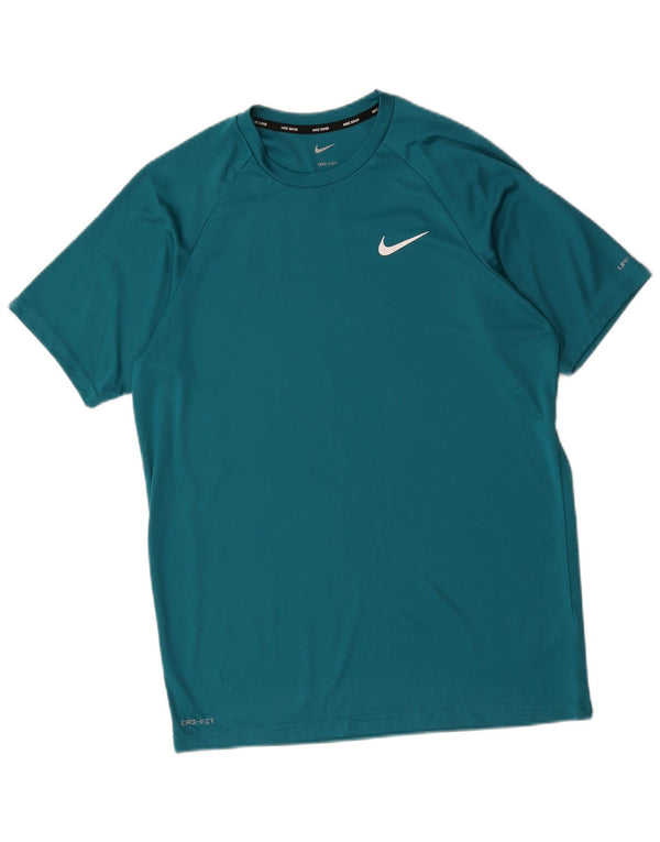 T-shirt Nike Dri Fit da uomo, top in poliestere blu medio