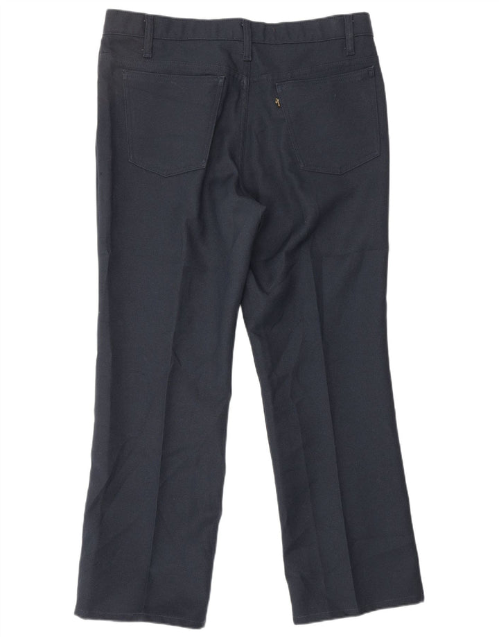 Pantaloni casual dritti da uomo LEVI'S W36 L30 poliestere blu navy