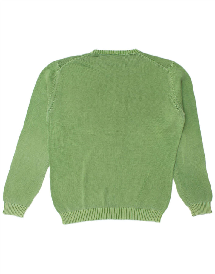 Maglione maglione girocollo da uomo Benetton verde medio