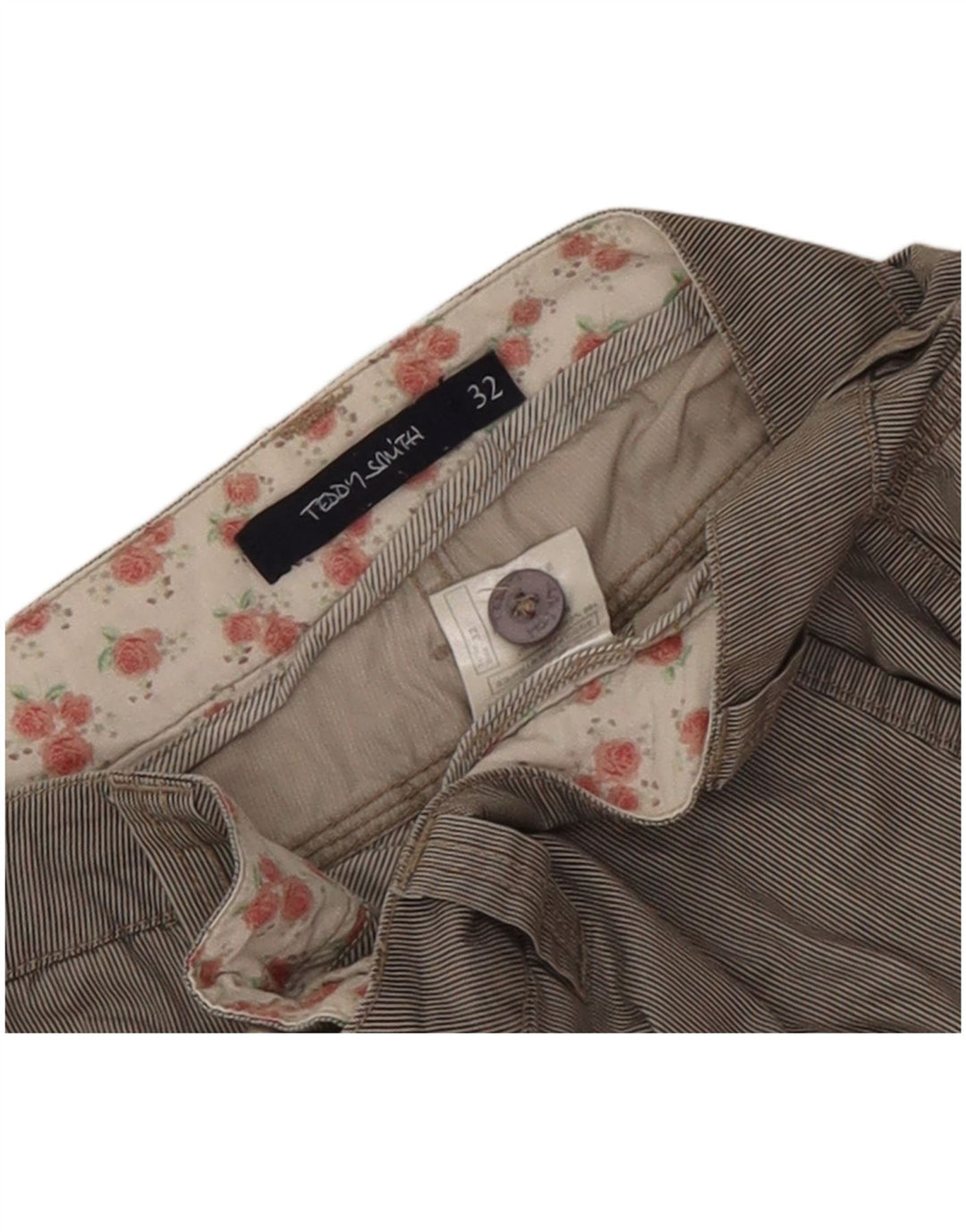 Pantaloncini cargo da uomo Teddy Smith W32 cotone gessato grigio medio