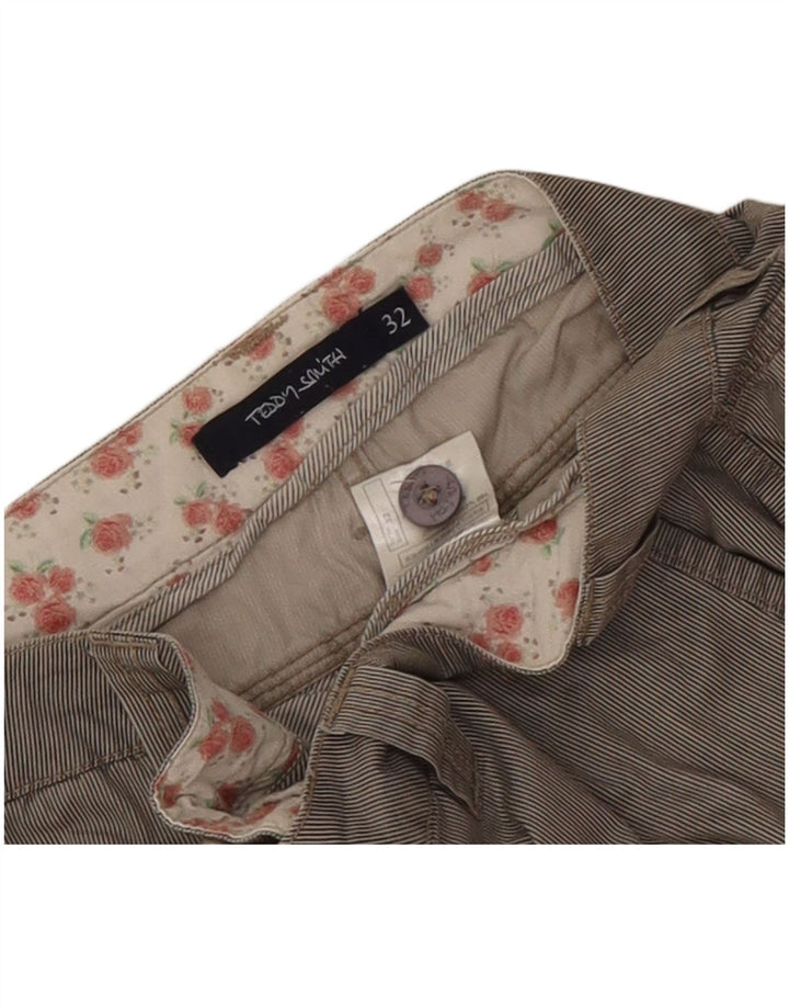 Pantaloncini cargo da uomo Teddy Smith W32 cotone gessato grigio medio