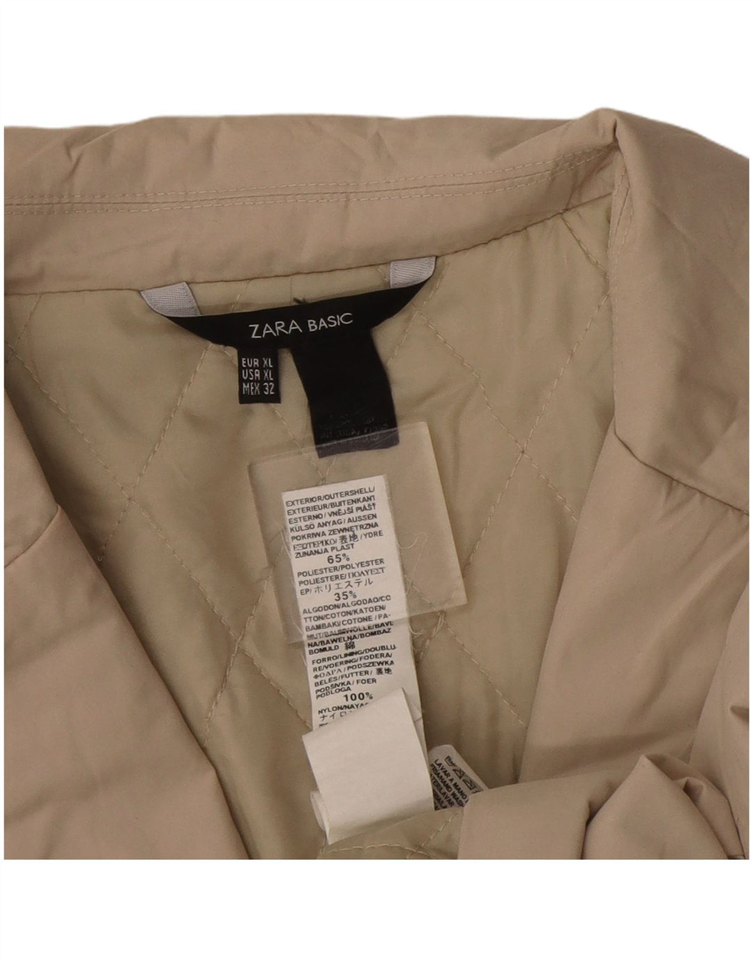Giacca blazer da donna Zara UK 18 XL Poliestere beige