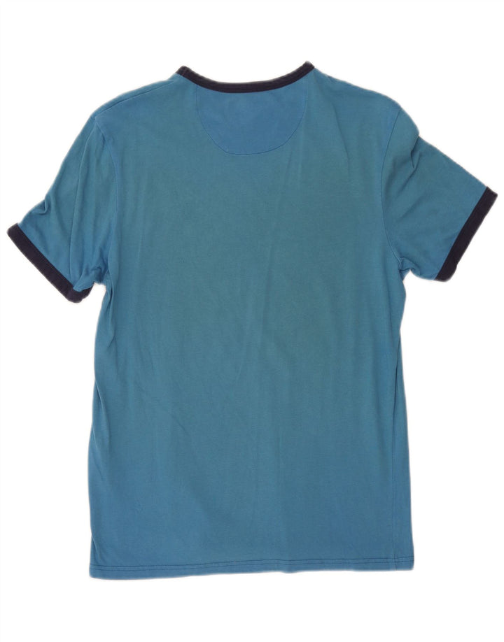 T-shirt da uomo Lyle & Scott Top piccola in cotone color block blu