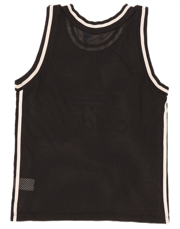 Canottiera grafica da donna Adidas UK 12 medio poliestere nero
