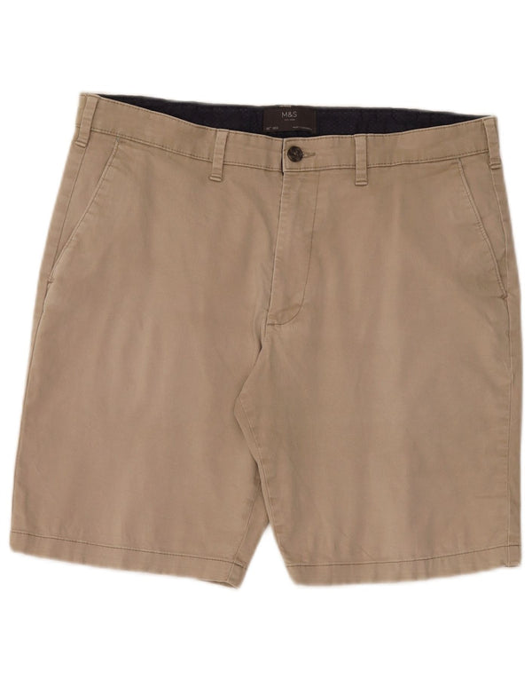 Pantaloncini chino da uomo Marks & Spencer W36 grandi in cotone beige