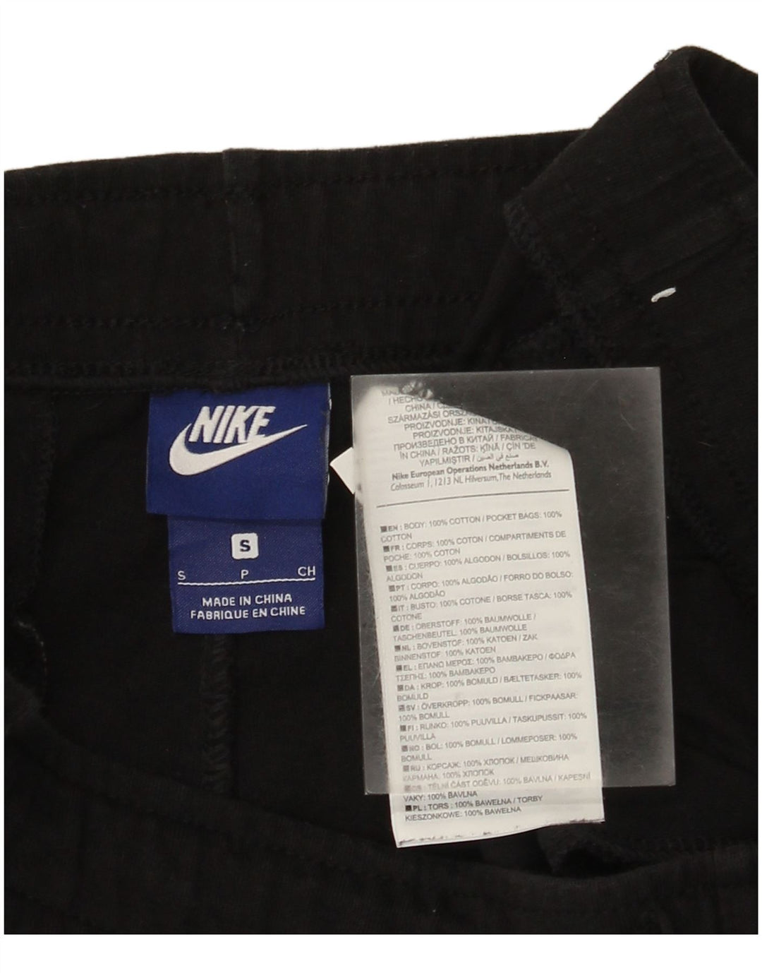 Pantaloncini sportivi Nike da uomo piccoli in cotone nero