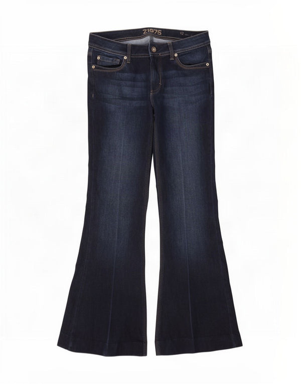 Jeans svasati Z1975 da donna Zara EU 42 Large W32 L32 Blu navy