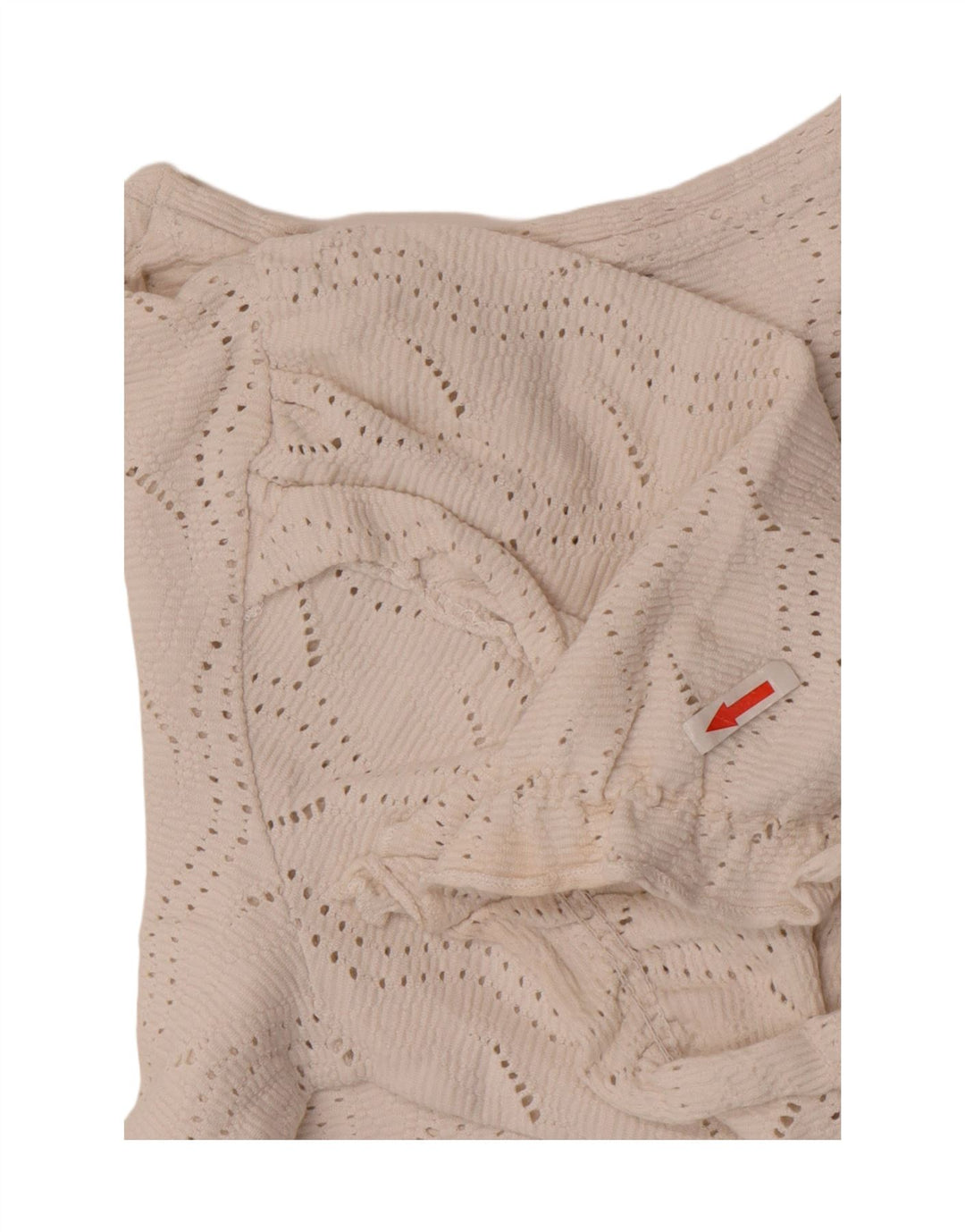 Top corto da donna Zara in camicetta UK 12 cotone bianco medio