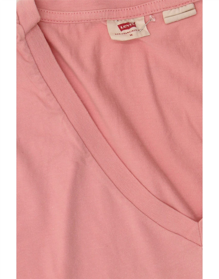 LEVI'S Womens T-Shirt Top UK 14 Medium Pink Vintage Levi's and Second-Hand Levi's from Messina Hembry 