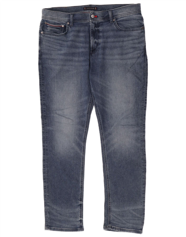 Jeans slim da uomo Tommy Hilfiger W36 L32 cotone blu