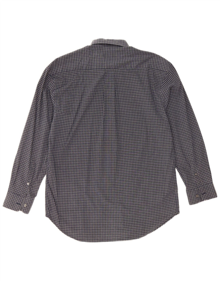 Camicia da uomo Nautica Large in cotone a quadri blu navy