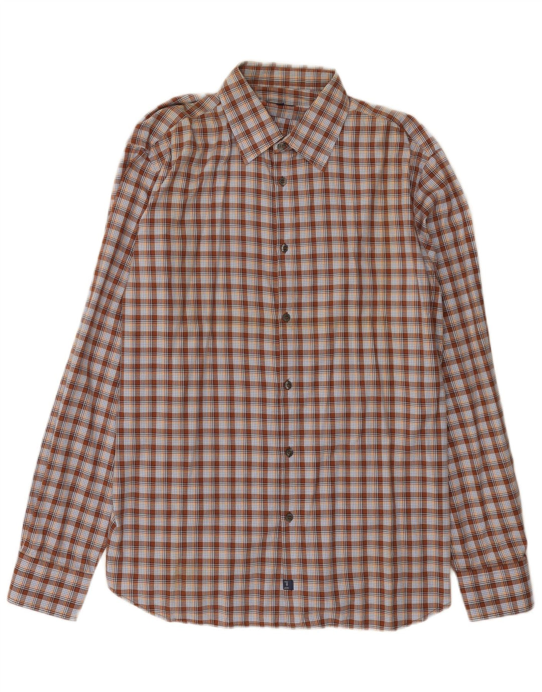 Camicia Trussardi Jeans Uomo 2XL Cotone Check Marrone