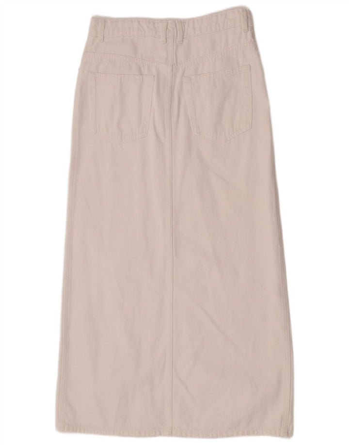 Gonna in denim da donna Mango media W30 cotone bianco