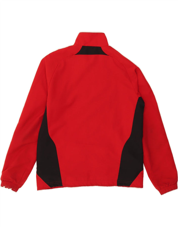 ADIDAS Boys Tracksuit Top Jacket 11-12 Years Red Colourblock Polyester Vintage Adidas and Second-Hand Adidas from Messina Hembry 