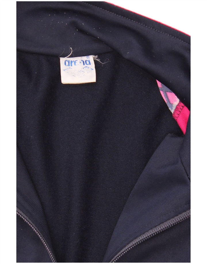 Giacca da ginnastica grafica da uomo Arena XL XL in poliestere color block blu navy