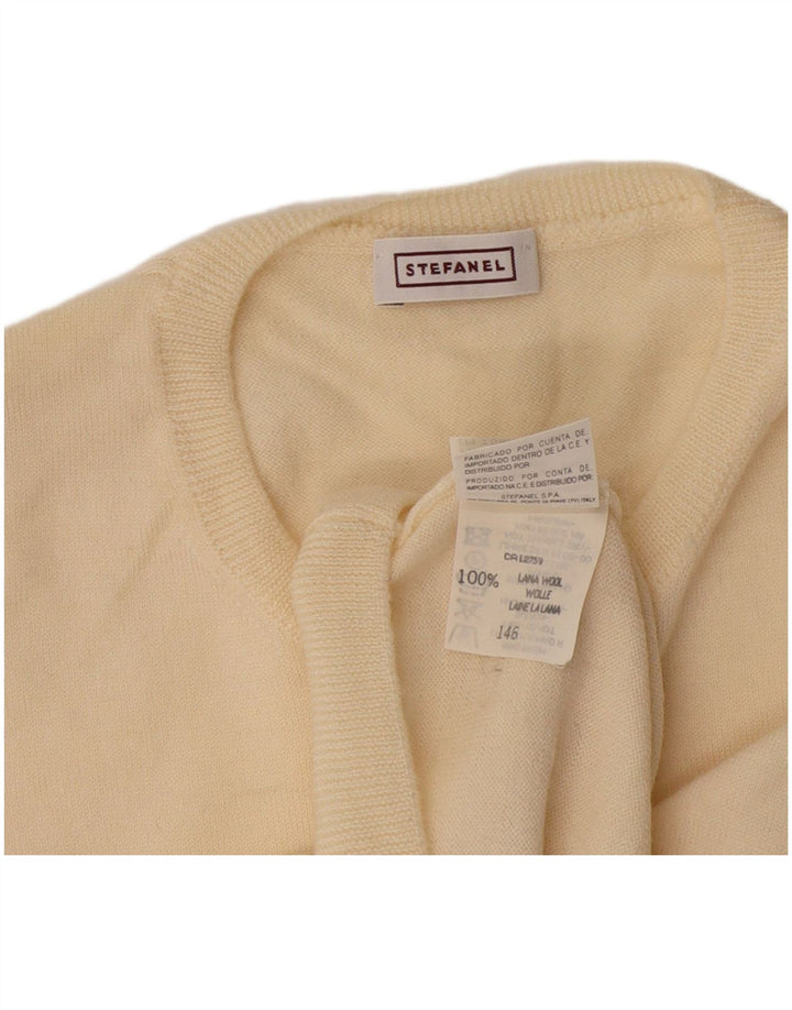 Canotta da donna Stefanel IT 46 Large in lana bianco sporco