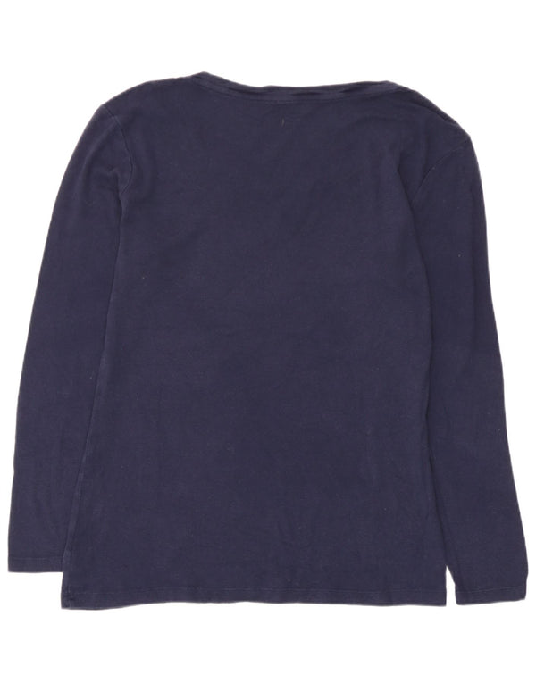 Gap Top da donna a maniche lunghe UK 14 Large Blu Navy in cotone