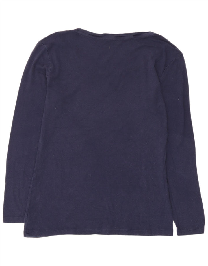 Gap Top da donna a maniche lunghe UK 14 Large Blu Navy in cotone
