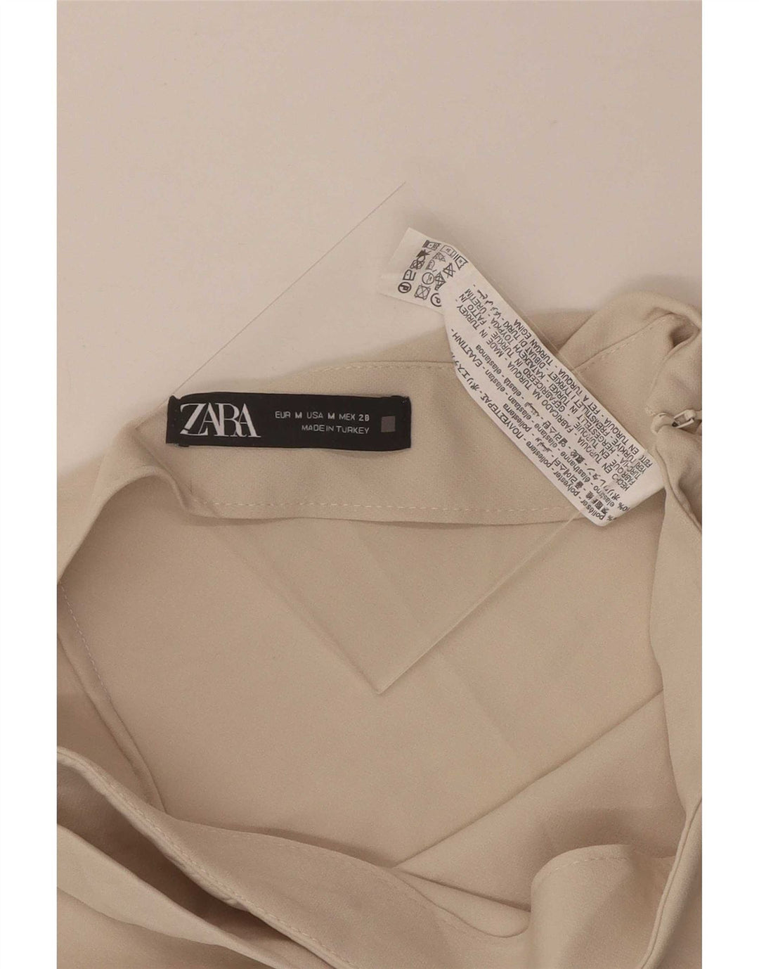 Minigonna da donna Zara media W28 poliestere beige
