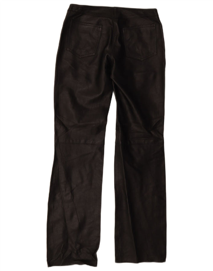 Pantaloni in pelle bootcut da donna XETRA IT 42 medio W28 L32 neri