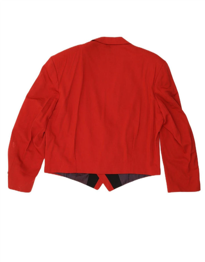 TZIACCO Mens Blazer Jacket IT 56 3XL Red Colourblock Viscose Vintage Tziacco and Second-Hand Tziacco from Messina Hembry 