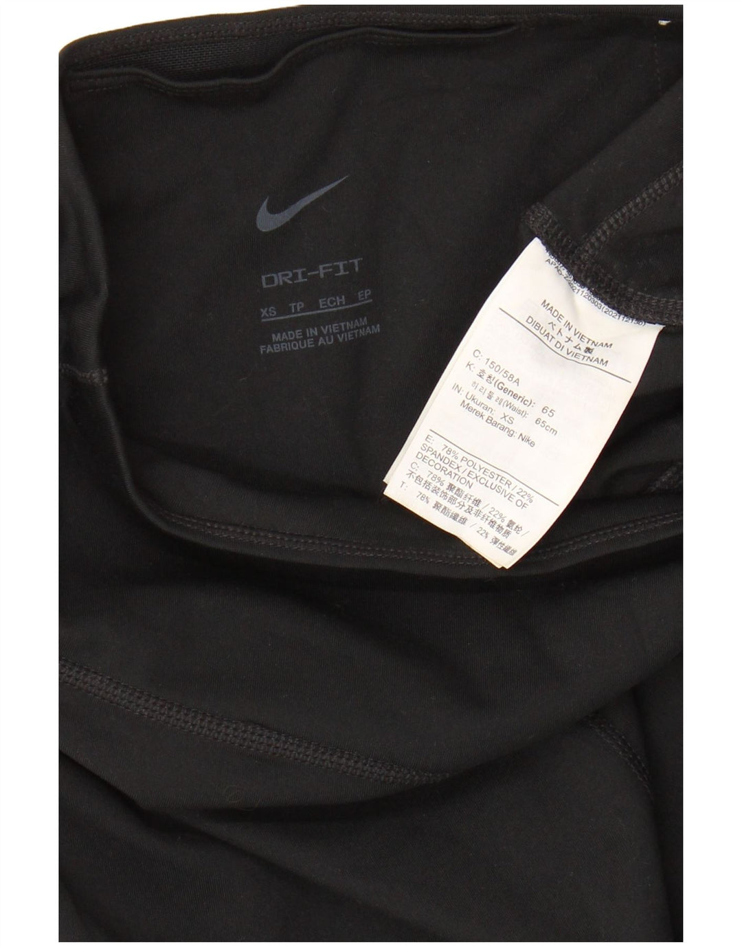 Leggings grafici da donna NIKE UK 4 XS poliestere nero