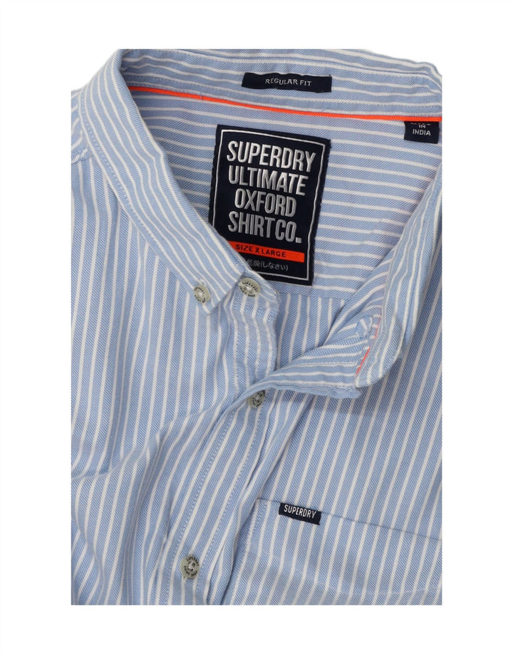 Camicia da uomo vestibilità regolare SUPERDRY XL blu gessato