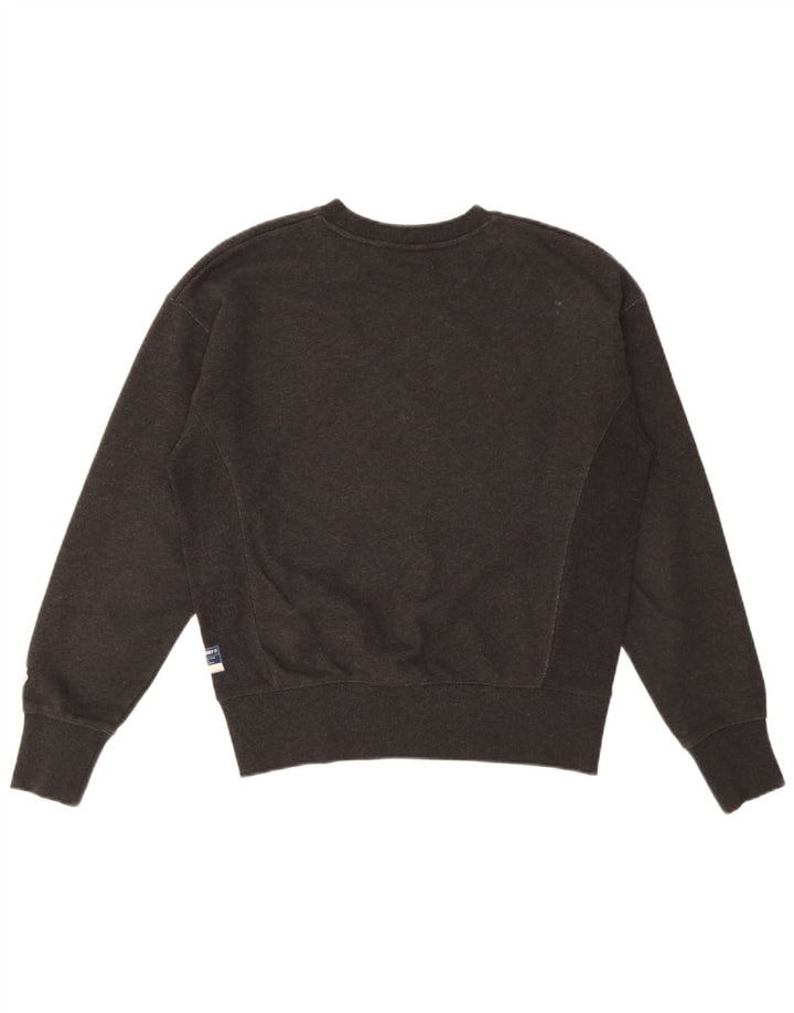 Felpa oversize da donna Superdry Maglione UK 10 Small Cotone nero